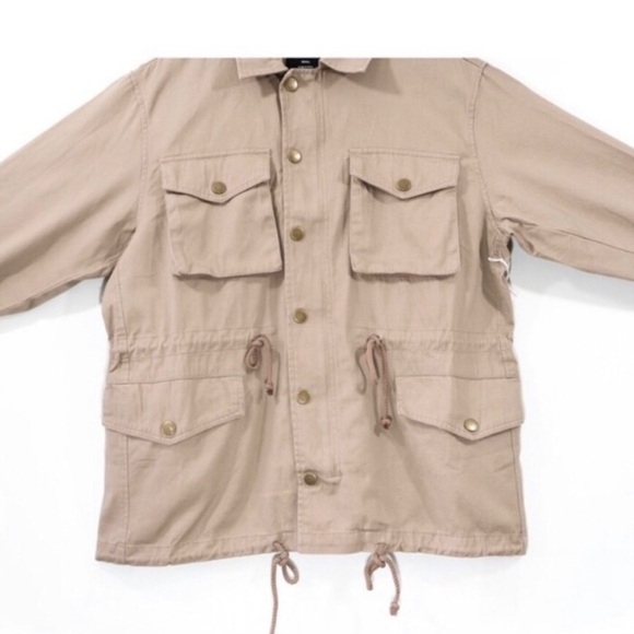 SALE! Khaki Military Anorak Utility Jacket Coat Medium - Picture 10 of 14